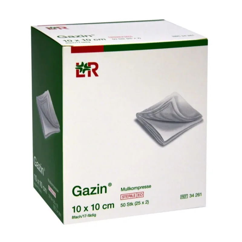 Tampoane de tifon 10 x 10 cm, sterile, cu 8 straturi, 25 x 2 buc. — preț și oferte