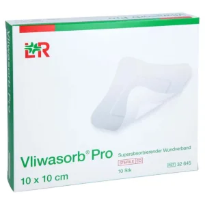 Vliwasorb Pro Superabsorb.komp.steril 10x10 cm, 10 buc.