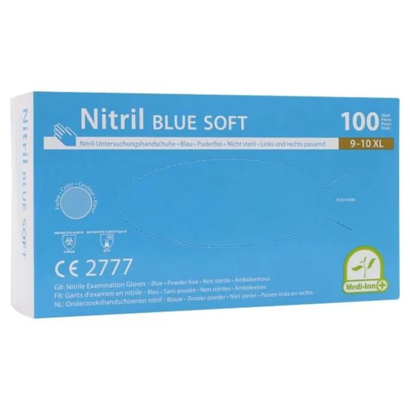 Mănuși de unică folosință din nitril, mărime XL, albastre, 100 buc. — preț și oferte