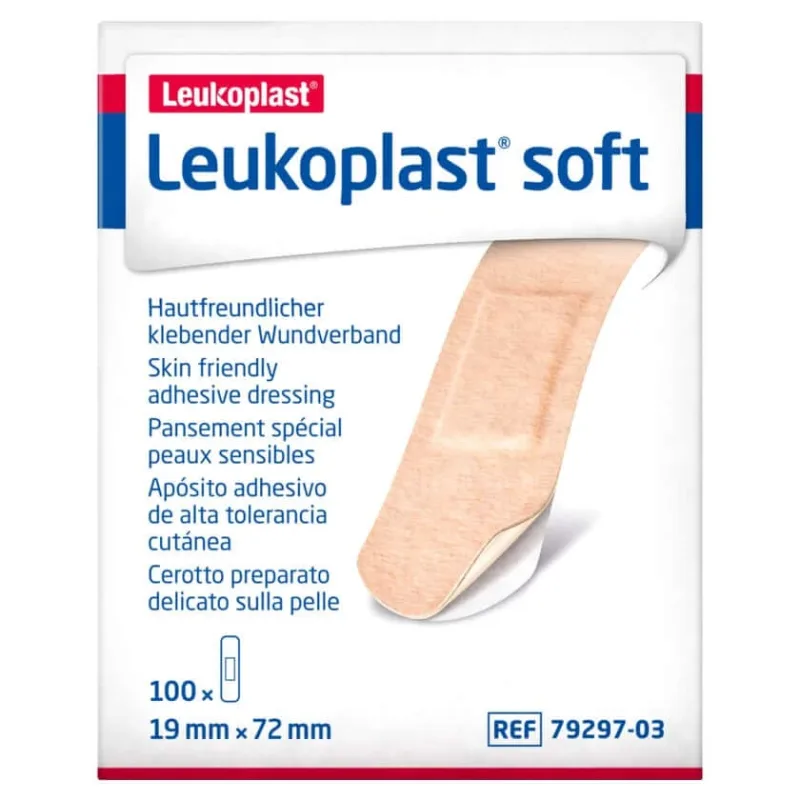 Bandă adezivă Leukoplast soft, 19 x 72 mm, 100 bucăți — preț și oferte