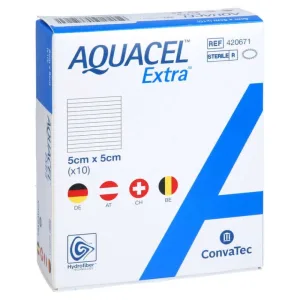 Aquacel Extra 5x5 Cm bandaj 10 buc