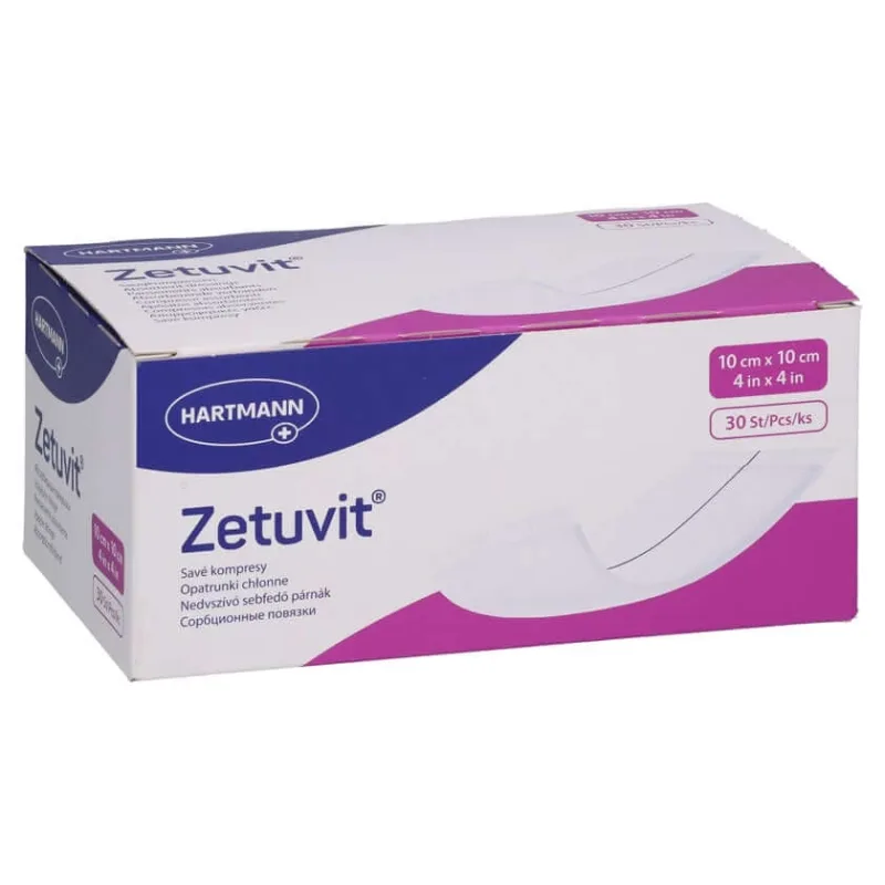 Tampoane absorbante Zetuvit nesterile 10x10 cm 30 buc. — preț și oferte