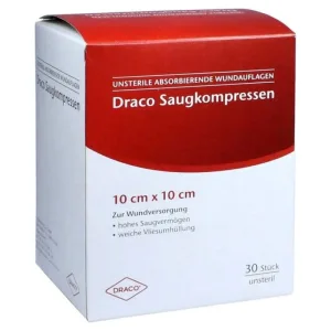 Tampoane absorbante nesterile 10x10 cm Draco 30 buc.