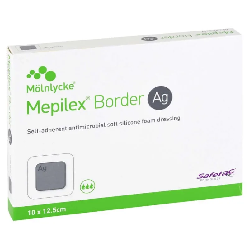 Mepilex Border Ag, bandă din spumă, 10 x 12,5 cm, 5 buc. — preț și oferte