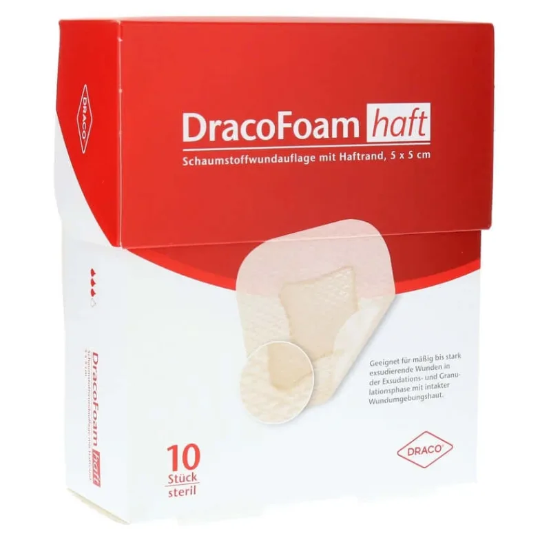 Dracofoam – Pansament din spumă autoadezivă 5x5 cm, 10 buc. — preț și oferte