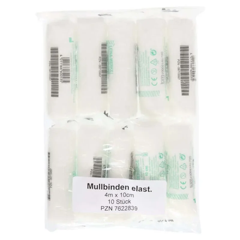 Bandaje din tifon, 10 cm x 4 m, elastice, 10 bucăți — preț și oferte