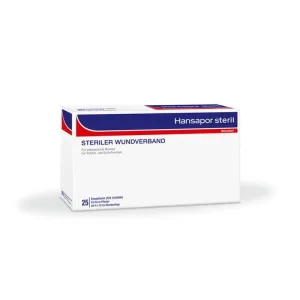 Pansament steril Hansapor, 25 de plasturi, 10 cm x 15 cm, 25 buc.