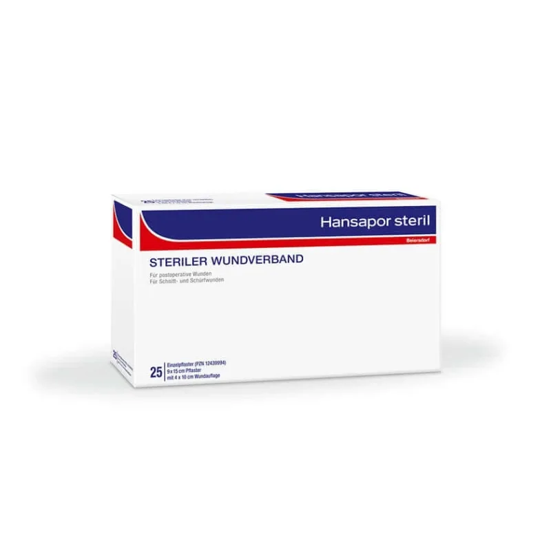 Pansament steril Hansapor, 25 de plasturi, 10 cm x 15 cm, 25 buc. — preț și oferte