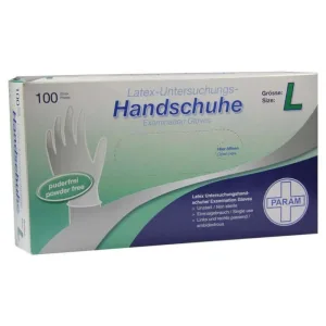 Mănuși de unică folosință din latex, fără pudră, mărime L, 100 buc.