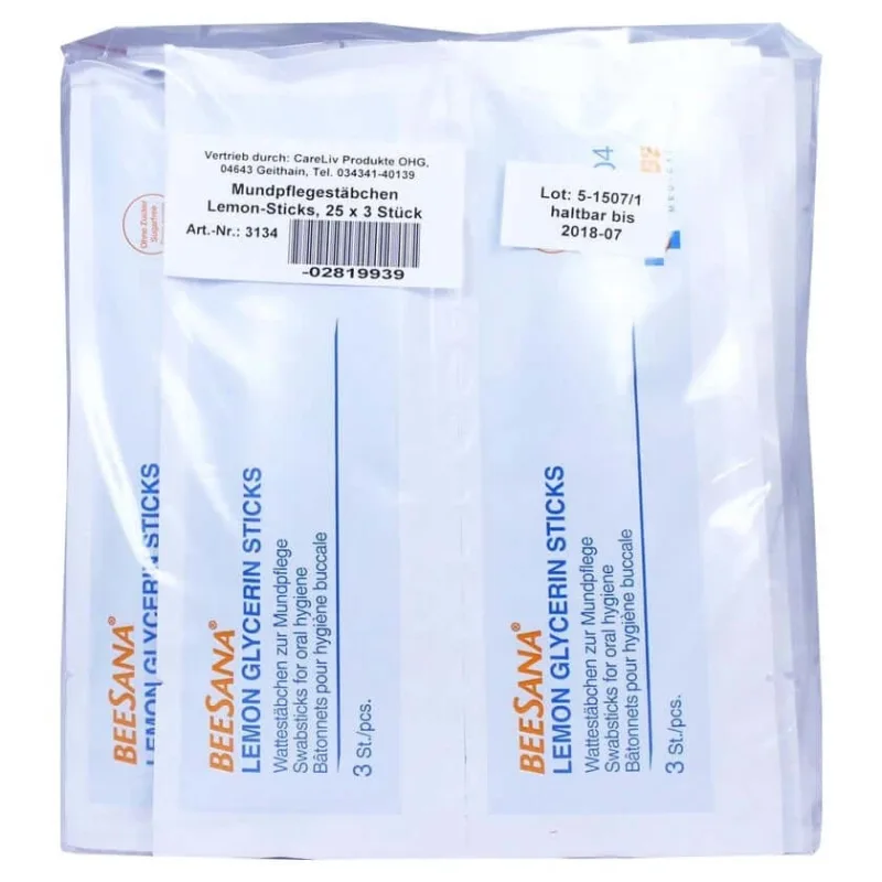 Bățuri pentru igiena orală Lemon Sticks, 25 x 3 buc. — preț și oferte