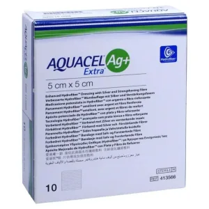 Aquacel Ag+ Extra, comprese de 5x5 cm, 10 bucăți