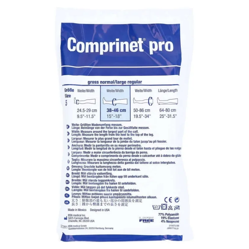 Comprinet pro – ciorapi pentru prevenirea trombozei, până la coapsă, albi, mărimea 5, 2 buc. — preț și oferte