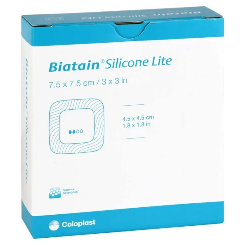 Biatain – Pansament din spumă de silicon Lite, 7,5 x 7 cm, 10 bucăți — preț și oferte