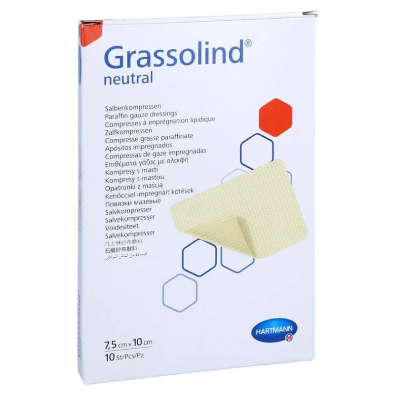 Compresele cu unguent Grassolind, 7,5 x 10 cm, pachet de 10 bucăți — preț și oferte