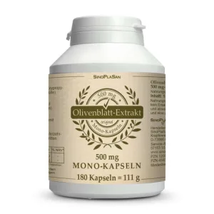 Extract de frunze de măslin 500 mg, capsule monodoză, 180 buc.