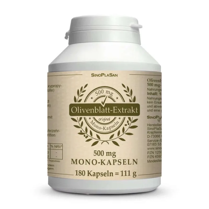 Extract de frunze de măslin 500 mg, capsule monodoză, 180 buc. — preț și oferte