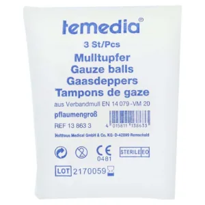 Tampon de tifon de dimensiunea prunului steril 3 buc
