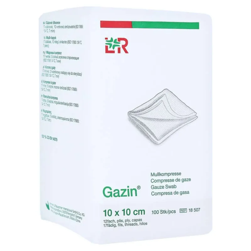 Comprese de tifon Gazin 10x10 cm nesterile 12x 100 buc. — preț și oferte