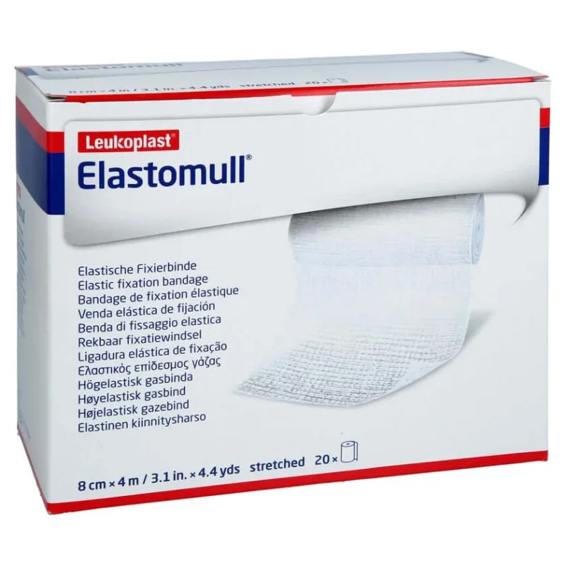 Elastomull 8 cm x 4 m, bandă elastică de fixare 2101, 20 buc. — preț și oferte