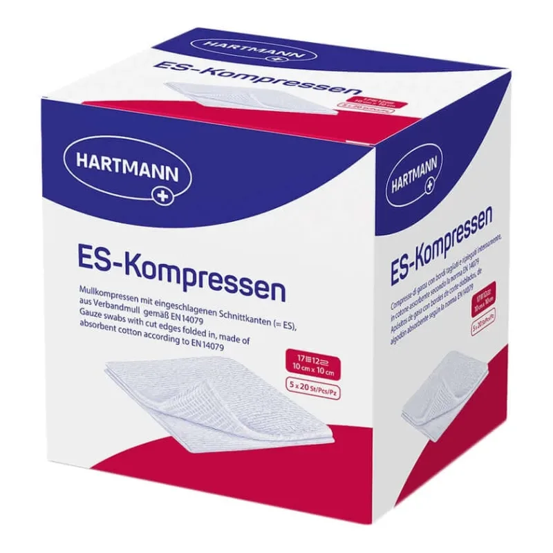Compresele ES sterile, 10 x 10 cm, 12 bucăți, 5 x 20 bucăți — preț și oferte