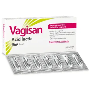 Ovule vaginale cu acid lactic Vagisan, Dr. August Wolff | 7 bucati