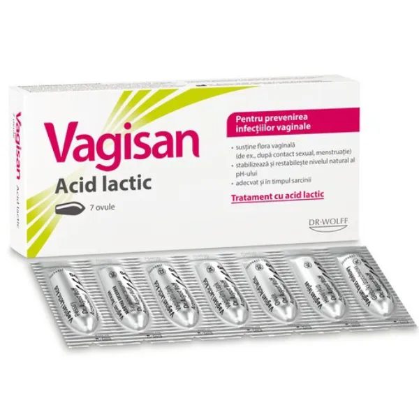 Ovule vaginale cu acid lactic Vagisan, Dr. August Wolff | 7 bucati — preț și oferte