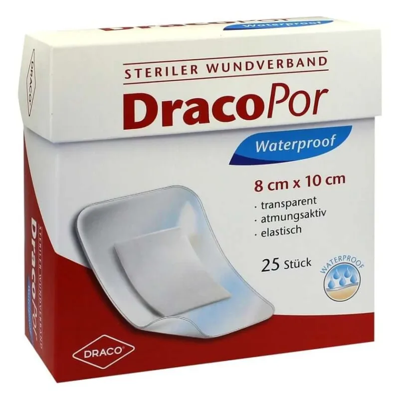 Pansament impermeabil Dracopor 8x10 cm, steril, 25 buc. — preț și oferte