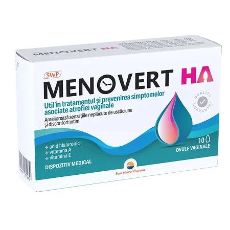 Ovule vaginale Menovert HA, Sun Wave Pharma | 10 ovule — preț și oferte