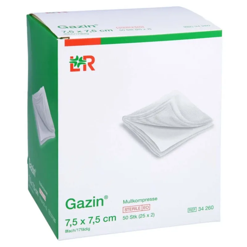 Tampoane de tifon, 7,5 x 7,5 cm, sterile, cu 8 straturi, 25 x 2 buc. — preț și oferte
