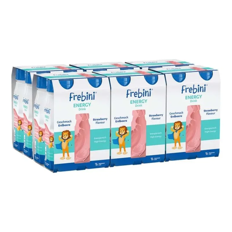Frebini Energy – băutură nutritivă cu aromă de căpșuni, 6 x 4 x 200 ml — preț și oferte