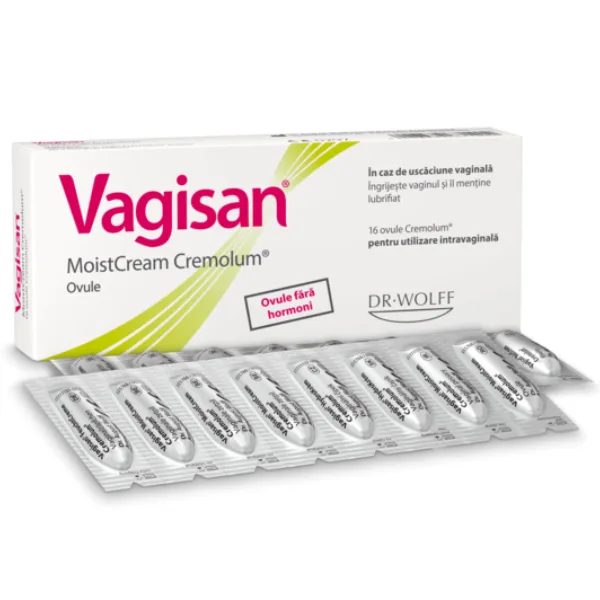Ovule vaginale Vagisan MoistCream Cremolum, Dr. August Wolff | 16 bucati — preț și oferte