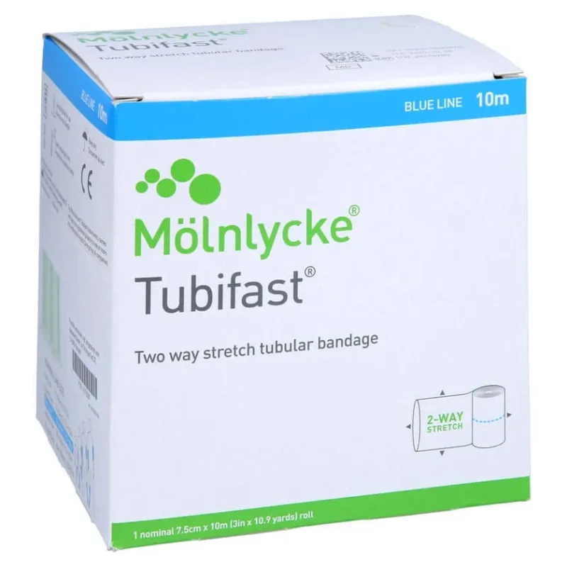 Tubifast elastic în două direcții, 7,5 cm x 10 m, albastru, 1 buc. — preț și oferte