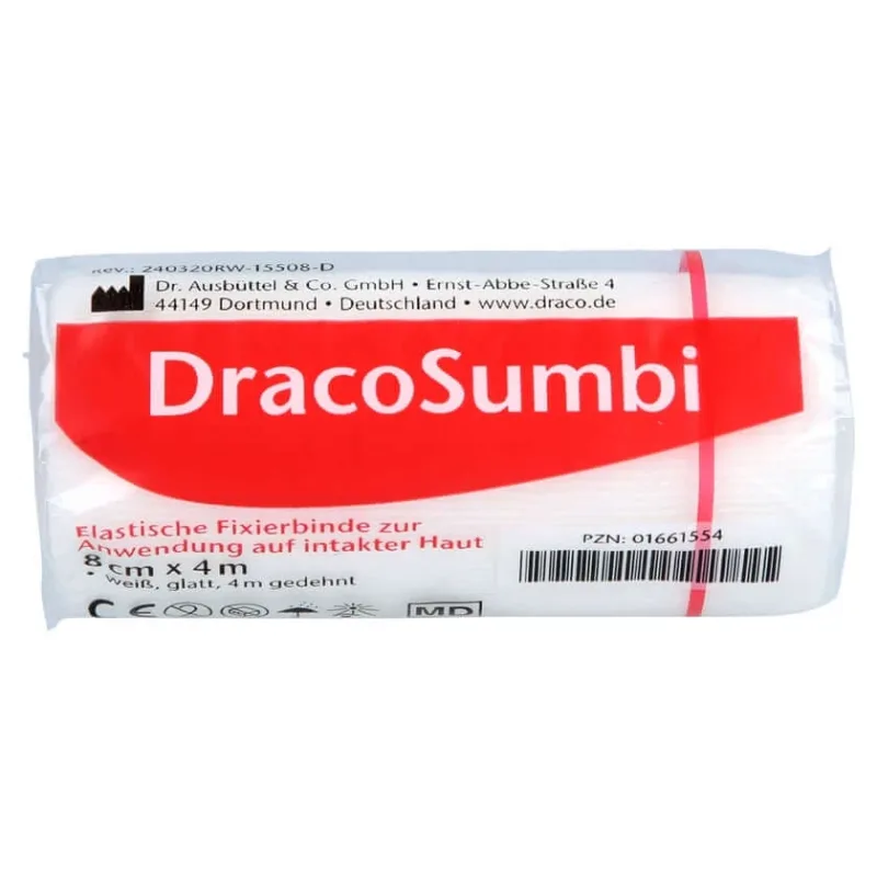 Bandă de fixare Dracosumbi 8 cm x 4 m, albă, 1 buc. — preț și oferte