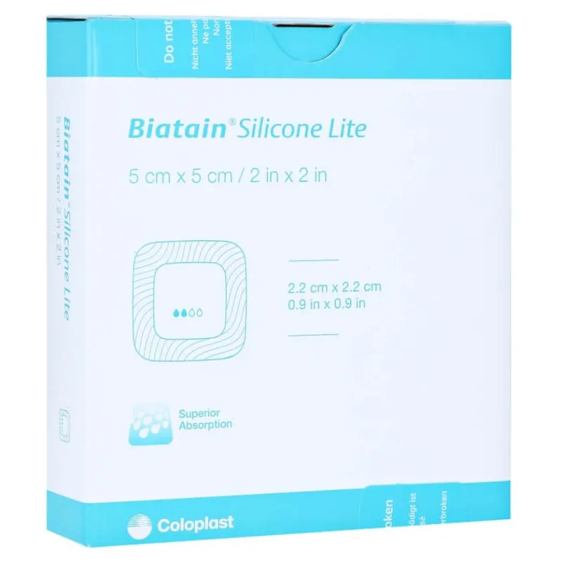 Biatain silicon lite spumă pansament 5x5 c 5 buc — preț și oferte