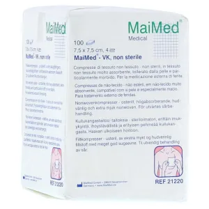 Comprese nețesute nesterile 7,5x7,5 cm 100 buc.