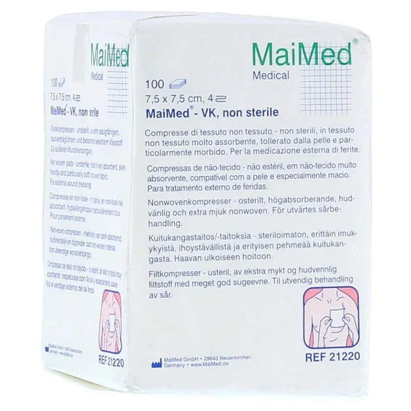 Comprese nețesute nesterile 7,5x7,5 cm 100 buc. — preț și oferte