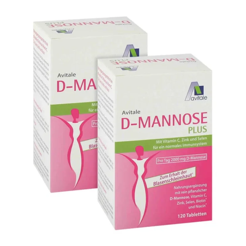 Pachet dublu D-Mannose Plus 2000mg 2X120 buc — preț și oferte