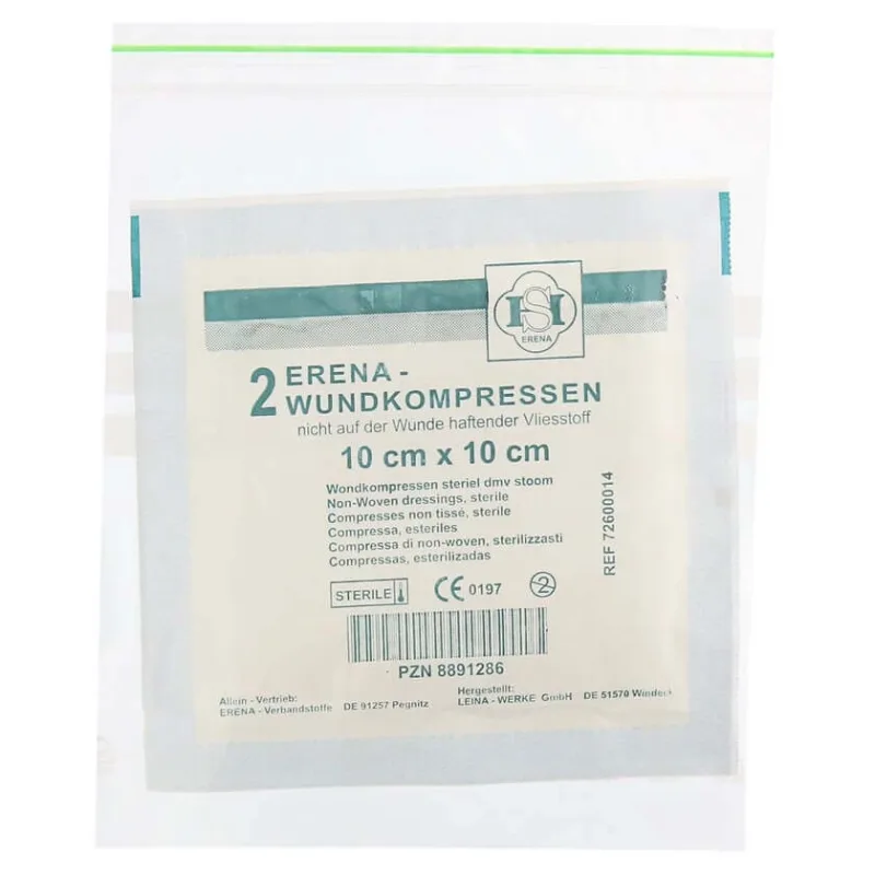 Comprese nețesute Erena sterile 10x10 cm 2 buc. — preț și oferte