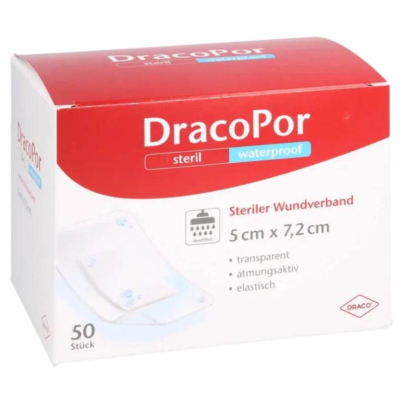 Dracopor Pansament impermeabil pentru răni 5x7.2 cm 50 buc — preț și oferte