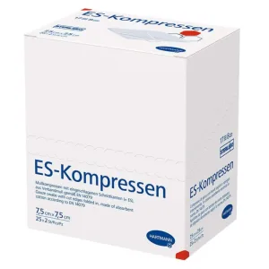 ES Comprese de tifon sterile 7,5 x 7,5 cm, 17 fire, 8 straturi 25X2 buc.