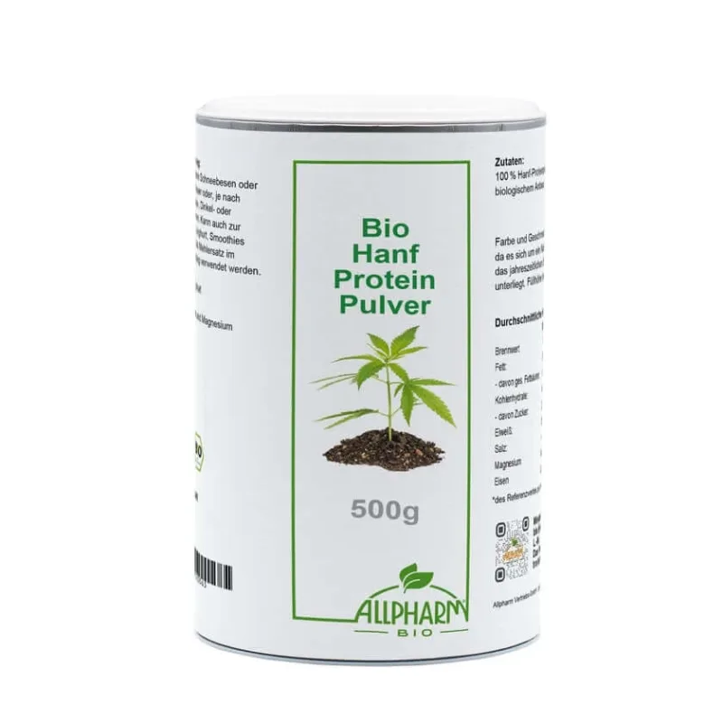 Proteină organică din cânepă Allpharm 500 g — preț și oferte