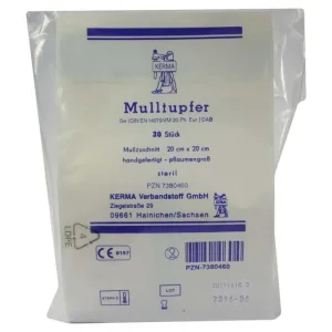 Tampon de tifon 20x20 cm steril cu dimensiunea prunei 30 buc