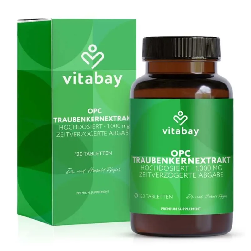 Vitabay OPC Extract de semințe de struguri 1000 mg doză mare 120 St — preț și oferte
