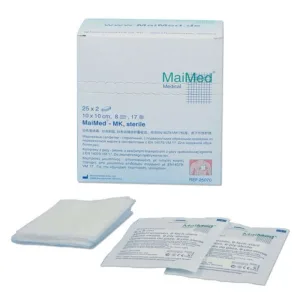 Comprese de tifon 10x20 cm sterile 8 fold 25X2 buc