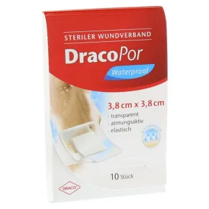 Dracopor Pansament impermeabil pentru răni 3.8x3.8 10 buc.
