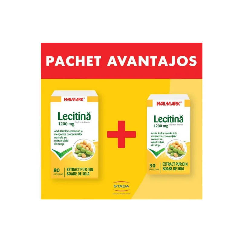 Pachet Lecitina 1200 mg, Walmark | 80 capsule + 30 capsule — preț și oferte