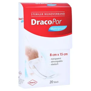 Dracopor Pansament impermeabil pentru răni 8x15 cm 20 buc
