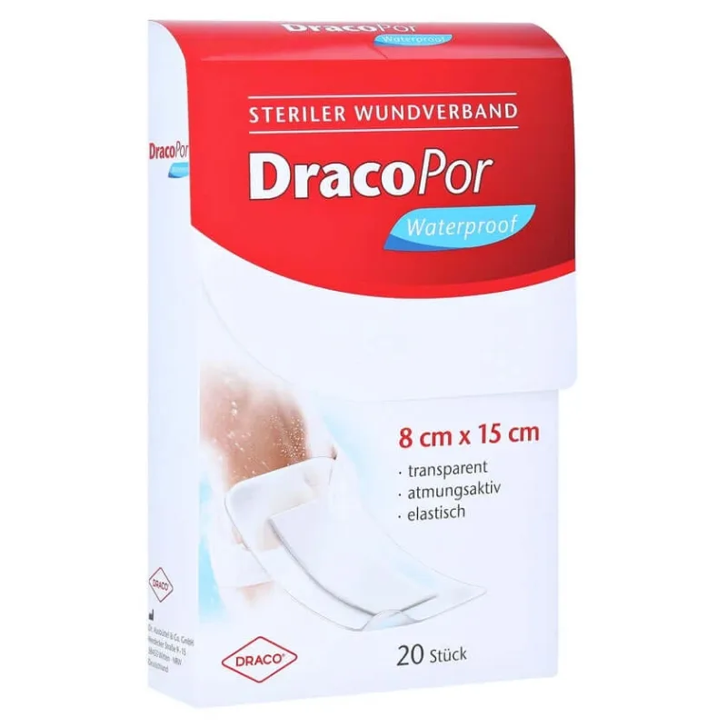 Dracopor Pansament impermeabil pentru răni 8x15 cm 20 buc — preț și oferte