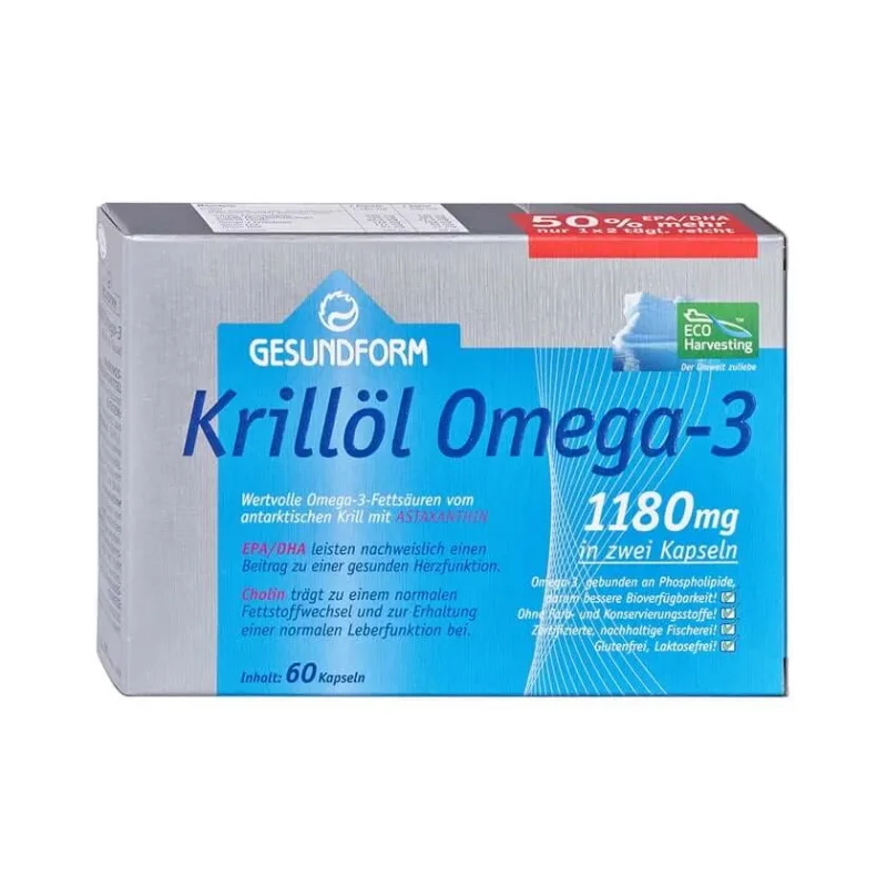 Healthy Form Krill Oil 1180 mg Antarctic Cape 60 Capsule — preț și oferte