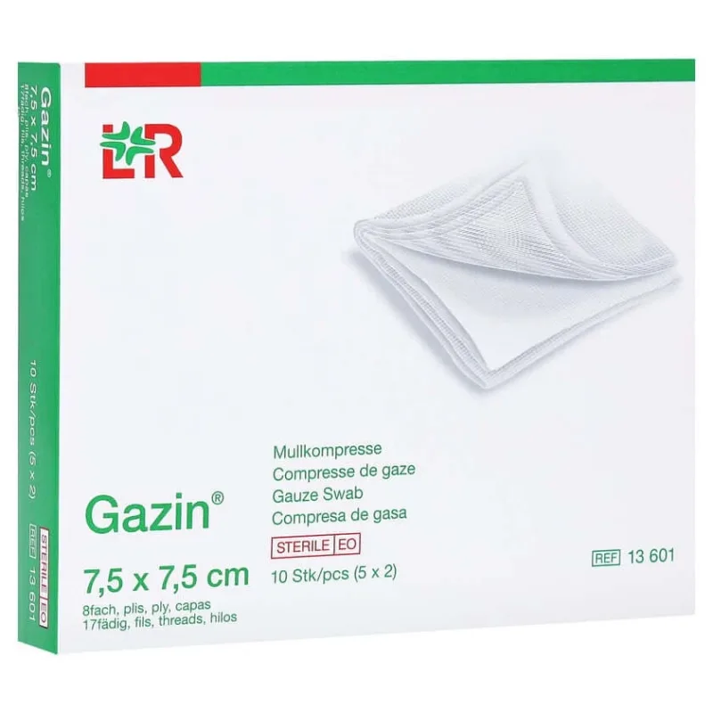 Tampoane de tifon, 7,5 x 7,5 cm, sterile, cu 8 straturi, 5 x 2 buc. — preț și oferte